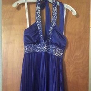 Short royal blue formal dress